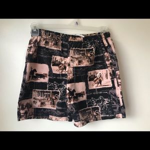 Cowboy print shorts